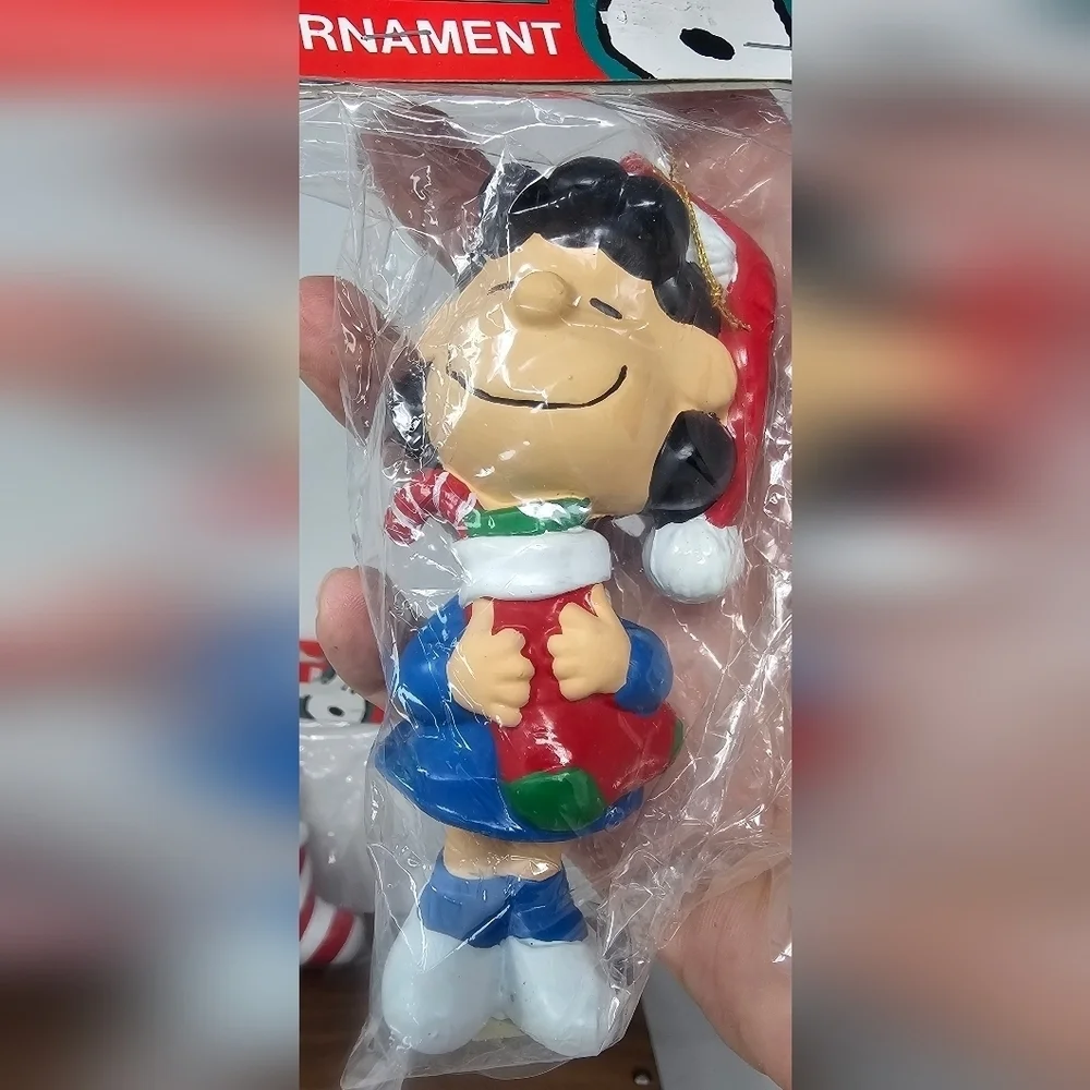 Vintage Kurt Adler Peanuts Christmas Ornaments Lucy, Woodstock & Charlie Brown